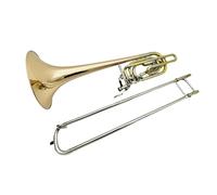 Tenor Trombone In B Flat Bb F Trombone Two Piston Phosphor Bronze Brass Plated Professional Musical Instrument With Case