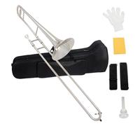 Tenor Trombone In B Flat Beginner Playing Silver Bb Tenor Marching Trombone With Case