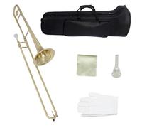 Tenor Trombone In B Flat Professional Alto Trombone Brass Gold Lacquer Bb Tone B Flat Instrument With Carry Case