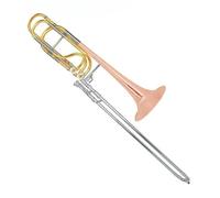 Tenor Trombone In B Flat Professional Gold Brass Bell Bb F Eb D Key Bass Trombone