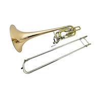 Tenor Trombone In B Flat Professional Performance Bb F Trombone Two Piston Phosphor Bronze Brass Plated With Case