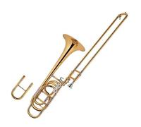 Tenor Trombone In B Flat Professional Practice Performance Gold Lacquer Brass Body Bass Trombone