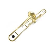 Tenor Trombone In B Flat Standard Upright Trombone B Flat Lacquered Gold Nickel Plated Brass