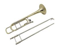 Tenor Trombone In B Flat Trombone Bb F Brass Lacquered Gold Plated Professional Performance Musical Instrument With Case