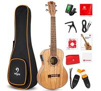 Tenor Ukulele, Acoustic Electric Ukelele 26 inch Uke Mahogany Ukulele Professional Set with Equalizer Starter Kit (Gig Bag, Picks, Straps, Strings, Cleaning Cloth, Getting Started Manual) by Vangoa