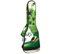 Tenor Ukulele Gig Bag Waterproof Ukulele Case Padded Backpack, Great for Soprano Concert (21/23/24 in) Green Clovers Inside Boot To St Patrick's Day Event