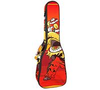 Tenor Ukulele Gig Bag Waterproof Ukulele Case Padded Backpack, Great for Soprano Concert (21/23/24 in) Traditional Lion Dance Chinese New Year Design