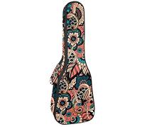 Tenor Ukulele Gig Bag Waterproof Ukulele Case Padded Backpack, Great for Soprano Concert (21/23/24 in) Arabesque Pattern