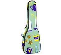 Tenor Ukulele Gig Bag Waterproof Ukulele Case Padded Backpack, Great for Soprano Concert (21/23/24 in) Hygge Green