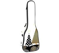 Tenor Ukulele Gig Bag Waterproof Ukulele Case Padded Backpack, Great for Soprano Concert (21/23/24 in) Santa Claus Reindeers Flying