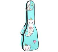 Tenor Ukulele Gig Bag Waterproof Ukulele Case Padded Backpack, Great for Soprano Concert (21/23/24 in) Unicorn Star Blue