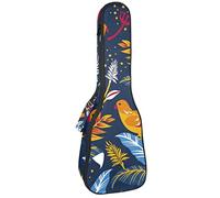 Tenor Ukulele Gig Bag Waterproof Ukulele Case Padded Backpack, Great for Soprano Concert (21/23/24 in) Birds in the Nature Design Paint