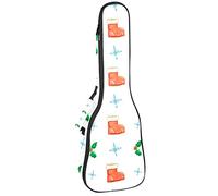 Tenor Ukulele Gig Bag Waterproof Ukulele Case Padded Backpack, Great for Soprano Concert (21/23/24 in) Winter Knitted Boot