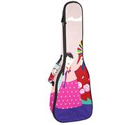 Tenor Ukulele Gig Bag Waterproof Ukulele Case Padded Backpack, Great for Soprano Concert (21/23/24 in) Happy Chusoek Traditional Korean Family