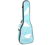 Tenor Ukulele Gig Bag Waterproof Ukulele Case Padded Backpack, Great for Soprano Concert (21/23/24 in) Bird on A Wire At Winter Blue