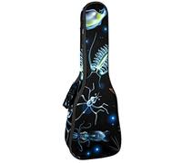 Tenor Ukulele Gig Bag Waterproof Ukulele Case Padded Backpack, Great for Soprano Concert (21/23/24 in) Luminescent Marine Plankton on Dark