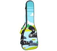 Tenor Ukulele Gig Bag Waterproof Ukulele Case Padded Backpack, Great for Soprano Concert (21/23/24 in) Loon Bird Family In the Lake