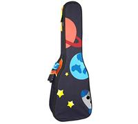 Tenor Ukulele Gig Bag Waterproof Ukulele Case Padded Backpack, Great for Soprano Concert (21/23/24 in) Cartoon Space Starship Rocket Planet