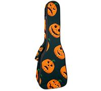Tenor Ukulele Gig Bag Waterproof Ukulele Case Padded Backpack, Great for Soprano Concert (21/23/24 in) Various Pumpkin Halloween