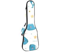 Tenor Ukulele Gig Bag Waterproof Ukulele Case Padded Backpack, Great for Soprano Concert (21/23/24 in) Cute Hat Shame Whale