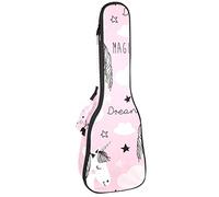 Tenor Ukulele Gig Bag Waterproof Ukulele Case Padded Backpack, Great for Soprano Concert (21/23/24 in) Unicorn Magic Pink