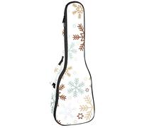 Tenor Ukulele Gig Bag Waterproof Ukulele Case Padded Backpack, Great for Soprano Concert (21/23/24 in) Snow Flake Pattern