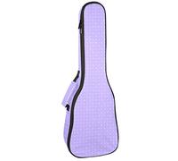 Tenor Ukulele Gig Bag Waterproof Ukulele Case Padded Backpack, Great for Soprano Concert (21/23/24 in) Lilac Plus Pattern