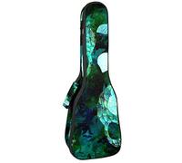 Tenor Ukulele Gig Bag Waterproof Ukulele Case Padded Backpack, Great for Soprano Concert (21/23/24 in) Skull Fish Scales Shell Pattern