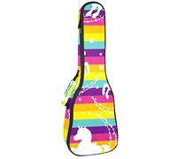 Tenor Ukulele Gig Bag Waterproof Ukulele Case Padded Backpack, Great for Soprano Concert (21/23/24 in) Unicorn Star