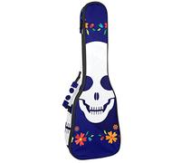 Tenor Ukulele Gig Bag Waterproof Ukulele Case Padded Backpack, Great for Soprano Concert (21/23/24 in) Mexico Day of the Dead Sugar Skull