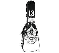 Tenor Ukulele Gig Bag Waterproof Ukulele Case Padded Backpack, Great for Soprano Concert (21/23/24 in) Trendy Skeleton