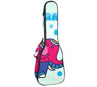 Tenor Ukulele Gig Bag Waterproof Ukulele Case Padded Backpack, Great for Soprano Concert (21/23/24 in) Songkran Thai Festival Cute Elephant