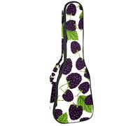 Tenor Ukulele Gig Bag Waterproof Ukulele Case Padded Backpack, Great for Soprano Concert (21/23/24 in) Blackberry Seamless Pattern