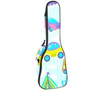 Tenor Ukulele Gig Bag Waterproof Ukulele Case Padded Backpack, Great for Soprano Concert (21/23/24 in) Airplane Train Anchor Cars Hot Balloon