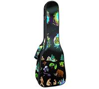 Tenor Ukulele Gig Bag Waterproof Ukulele Case Padded Backpack, Great for Soprano Concert (21/23/24 in) Stages Evolution Earth Cartoons