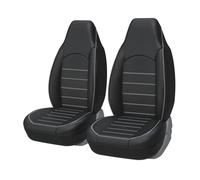 TENREV 2 pieces PU Leather Car Seat Covers Suitable for Skoda Karoq/2017 2018 2019 2020 2021 2022 2023 2024, Car Seat Cover Set, Waterproof Car Seat Covers, C-gray line