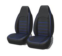 TENREV 2 pieces PU Leather Car Seat Covers Suitable for Skoda Karoq/2017 2018 2019 2020 2021 2022 2023 2024, Car Seat Cover Set, Waterproof Car Seat Covers, B-blue line