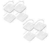 Tens Electrode Pads 5x5 cm Clear White Self-Adhesive Prewired Electrodes Compatible with Tenscare, Neurotrac, Auvon, Elle tens Machines for Knee, Shoulder, Back, Hip, Neck, Muscle Pain Relief (40)