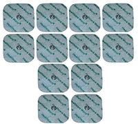Tens Electrode Pads (Set of 12) Self-Adhesive 5x5cm Electrodes with Dimpled/Concave Stud Connection Compatible with Compex Tens Machines