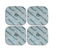 Tens Electrode Pads (Set of 4) Self-Adhesive 5x5cm Electrodes with Dimpled/Concave Stud Connection Compatible with Compex Tens Machines