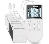 TENS Machine for Pain Relief - GHTENS Rechargeable EMS Unit with 5 Modes, 80 Programs, Dual Channels & 8 Electrode Pads for Back, Sciatica, Shoulder Pain