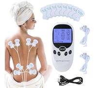 TENS Machine for Pain Relief,Period Pain Simulator for Men with 6 Massage Modes and 8 Replacement Pads,Labour Pain Simulator for Men for Muscle Back Shoulder Neck Leg Pain Relief