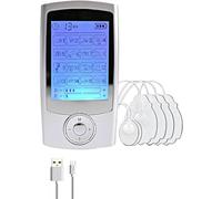 Tens Machine Muscle Stimulator Rechargeable Digital Therapy Full Body Acupuncture Massage Pain Management Rehabilitation for Back Shoulder Leg and Muscle Pain Relief Treatment with 16 Modes