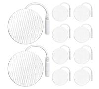 Tens Pads, 10 Pack Pads Tens Electrode Pads, Round Self-Adhesive Reusable Electrode Pads with Plug 2.0MM Tens Pads Replacement for Home Use, 5×5CM