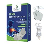 TENS Replacement Pads, Pack of 4, Compatible with LloydsPharmacy, Careway and Vitacines TENS Single and Dual Channel Digital Pain Reliever Unit Machines.