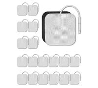 TENS Reusable Self Adhesive Electrode Pads Replacement Pads Compatible with 2mm TENS Lead Wire such as TENS 7000/3000, AUVON, Neocarbon, Nicwell Care