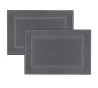 Tens Towels Pack of 2 Bath Mats 100% Cotton, 20 x 32 Inches, Super Absorbent, Hotel Quality Premium Floor Towels, Luxurious, Soft & Quick Dry, Not a Bathroom Rug, Dark Grey