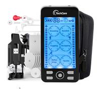 Tens Unit TechCare Plus 24 Massager Muscle Stimulator Device Machine Pulse Massager with Protective Cover Case Sciatica Plantar Fasciitis Tennis Elbow Back Shoulder Neck