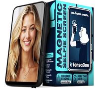 TensaOne Selfie Monitor Screen for iPhone & Android - Magnetic Wireless Vlog Screens for Back Camera, 4K Mirroring External Monitors, Content Creator Cell Phone Accessories with Bluetooth Remote