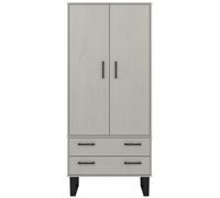 Tensas Grey 2 Door 2 Drawer Wardrobe